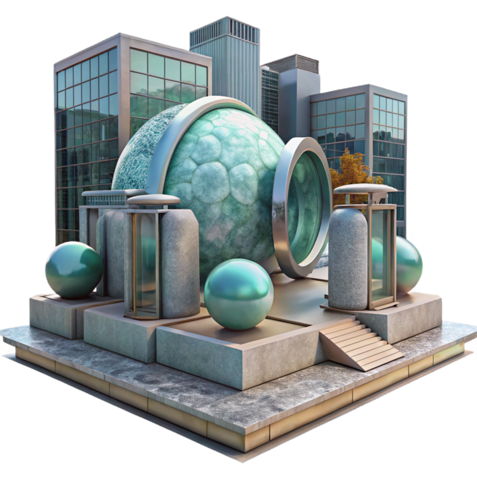 beautiful vintage Public Art Installation Urban Environment Transparent authentic png