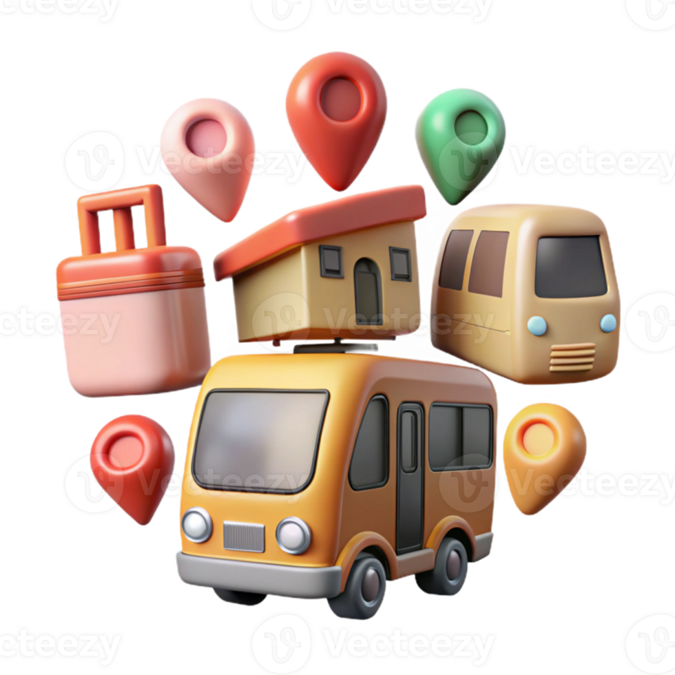 wonderful contemporary Public Transportation Icons Set Cutout high quality png