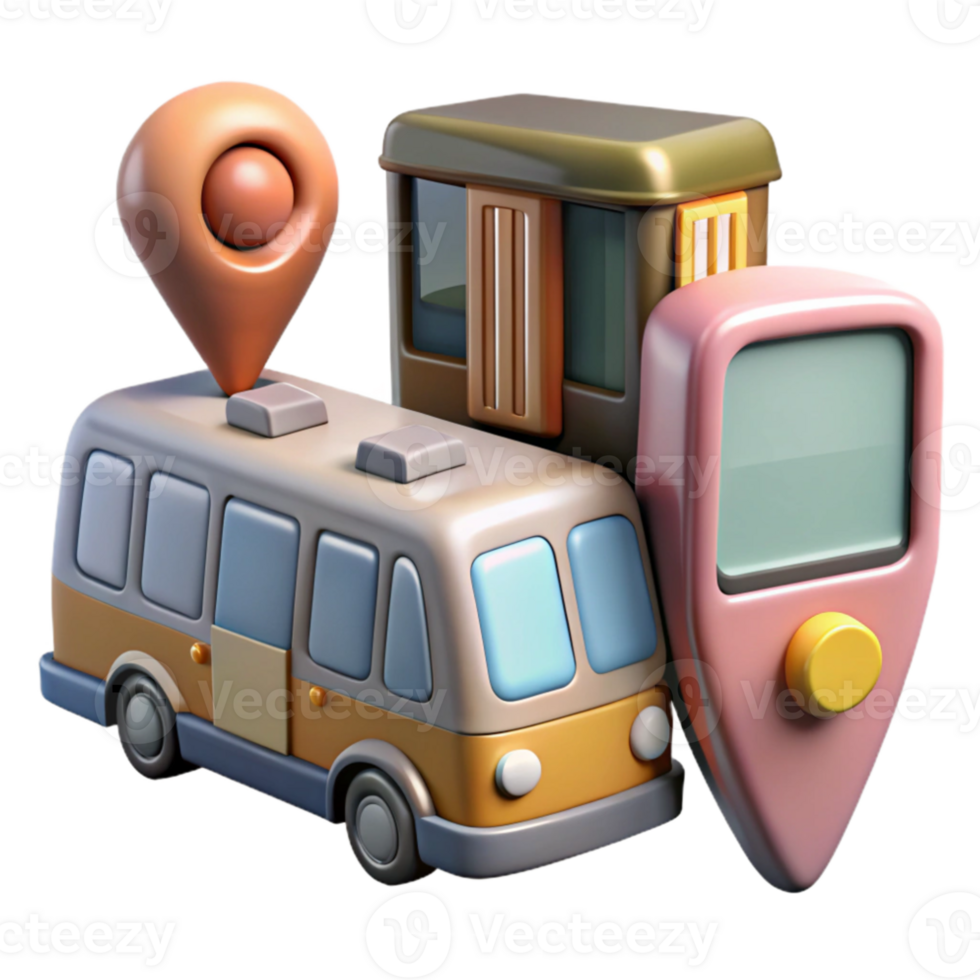 impressive contemporary Public Transportation Icons Set Cutout professional png