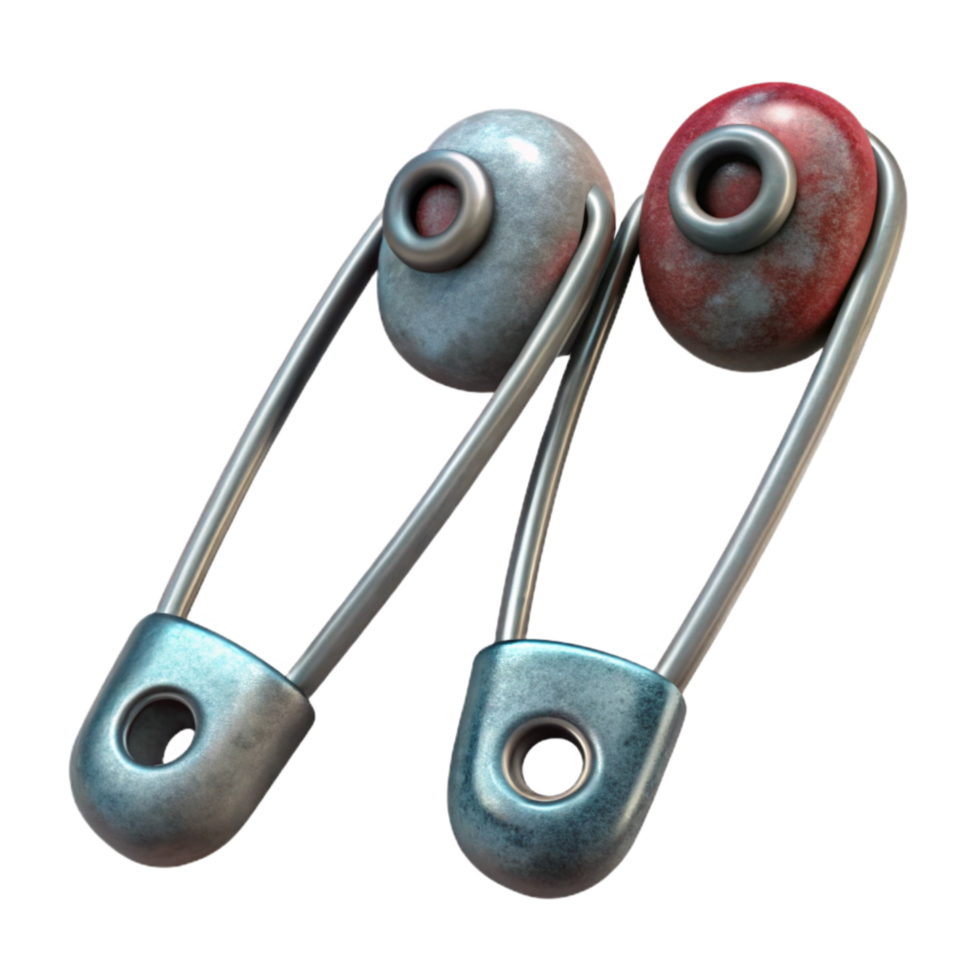 beautiful minimalist Punk Rock Safety Pin Earrings Transparent Background png