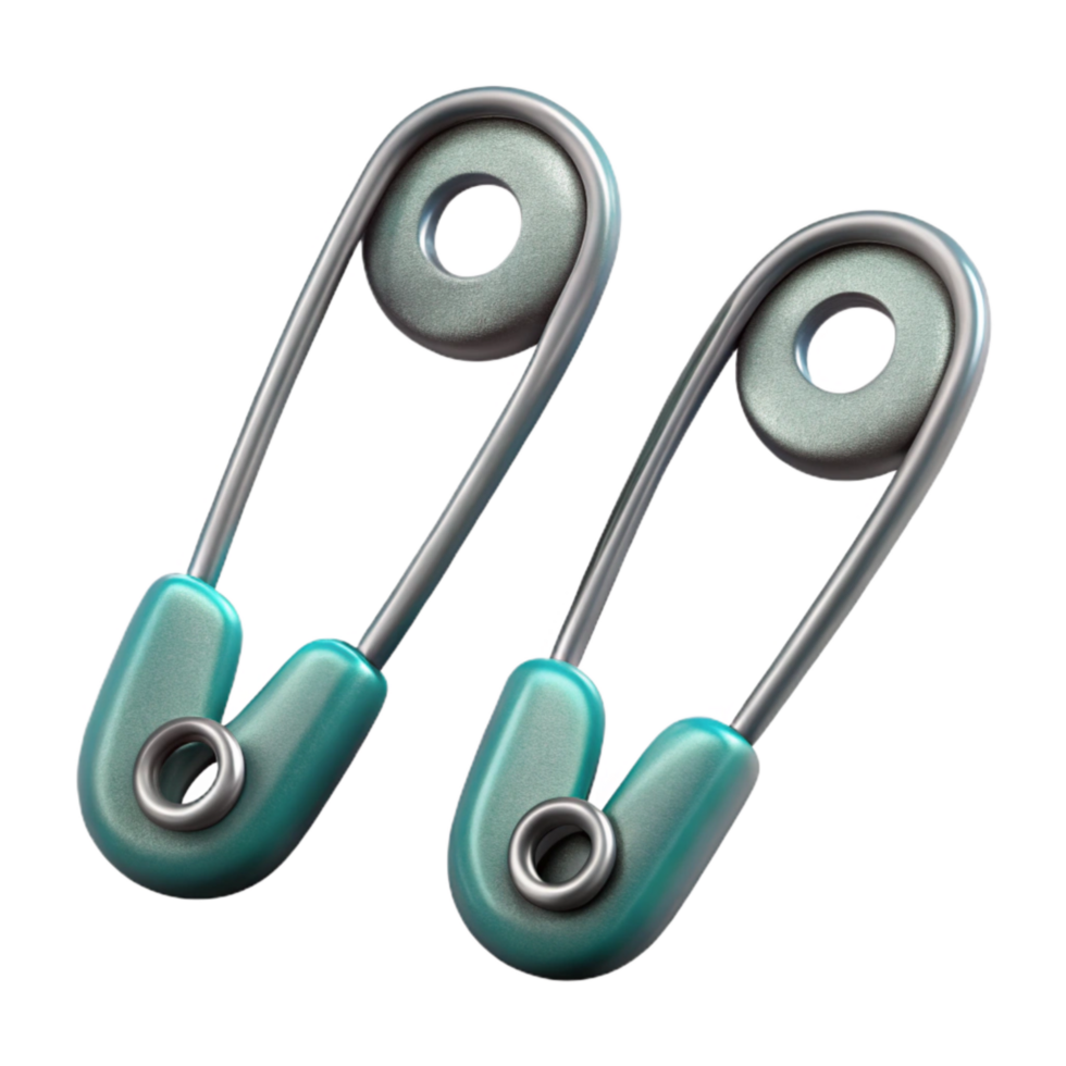 dramatic creative Punk Rock Safety Pin Earrings Transparent Background original png