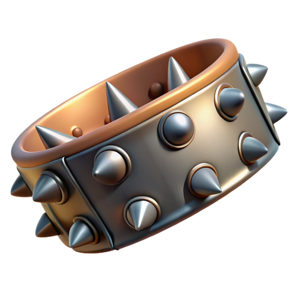 dramatic modern Punk Rock Studded Belt Close Up Transparent Background genuine png