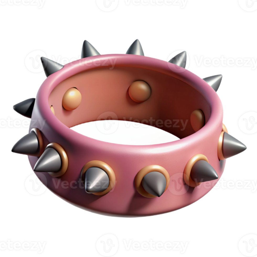 beautiful vintage Punk Rock Studded Choker Transparent Background genuine png