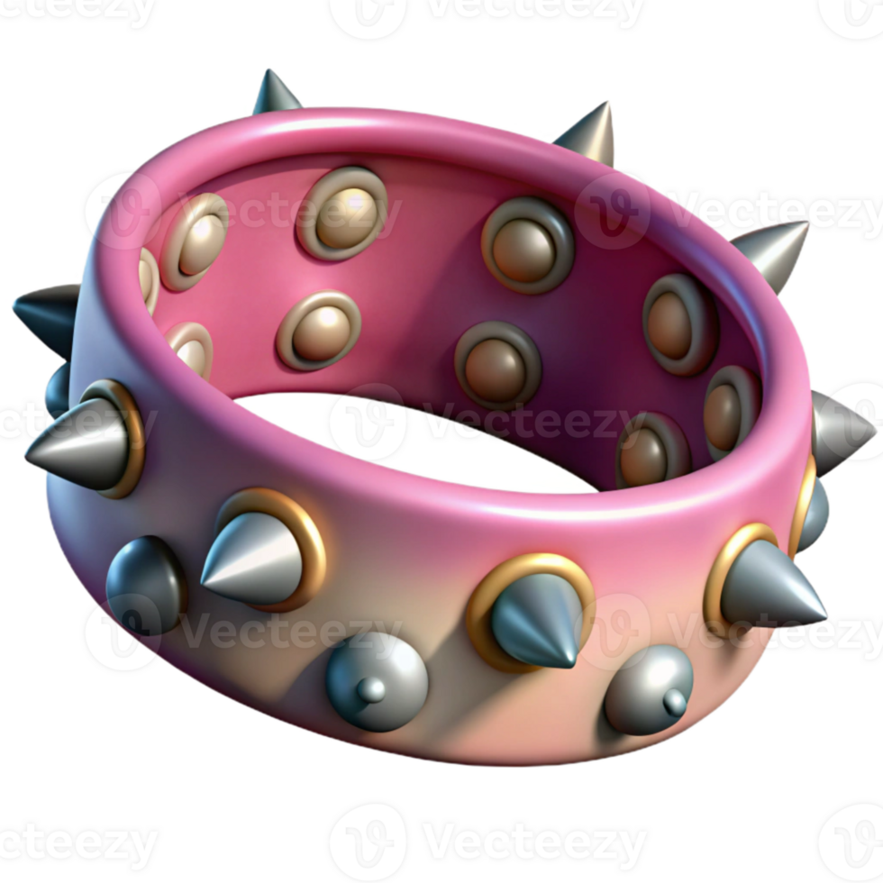 dramatic abstract Punk Rock Studded Choker Transparent Background detailed png