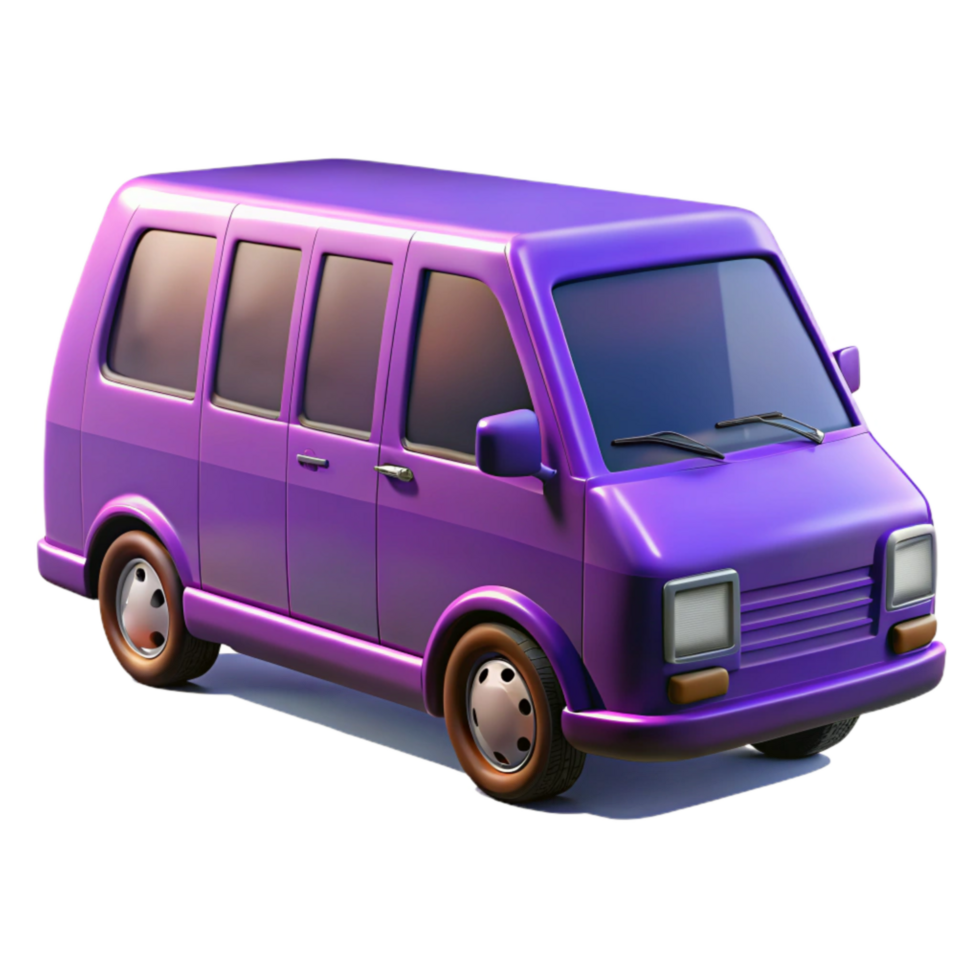 extraordinary minimalist Purple Minivan with Sliding Doors Transparent authentic png
