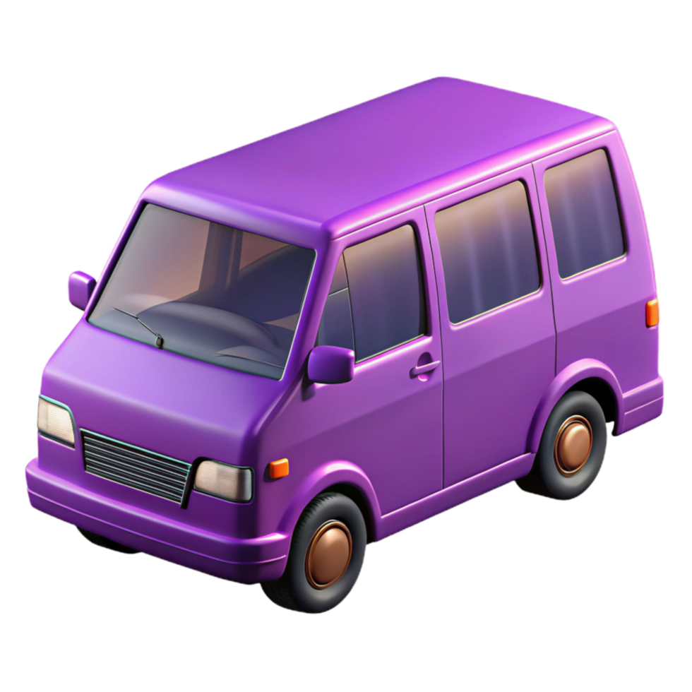 wonderful artistic Purple Minivan with Sliding Doors Transparent professional png