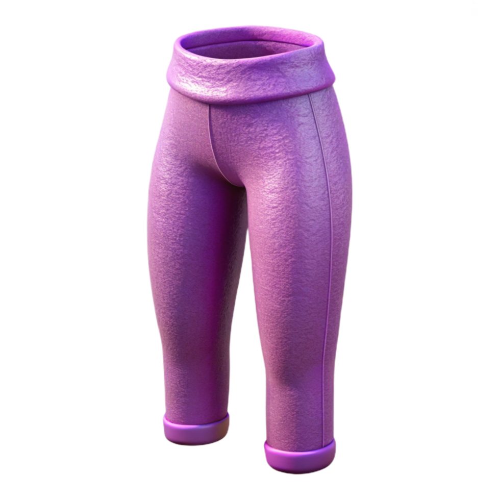 serene vintage Purple Yoga Pants Side View Isolated high resolution png