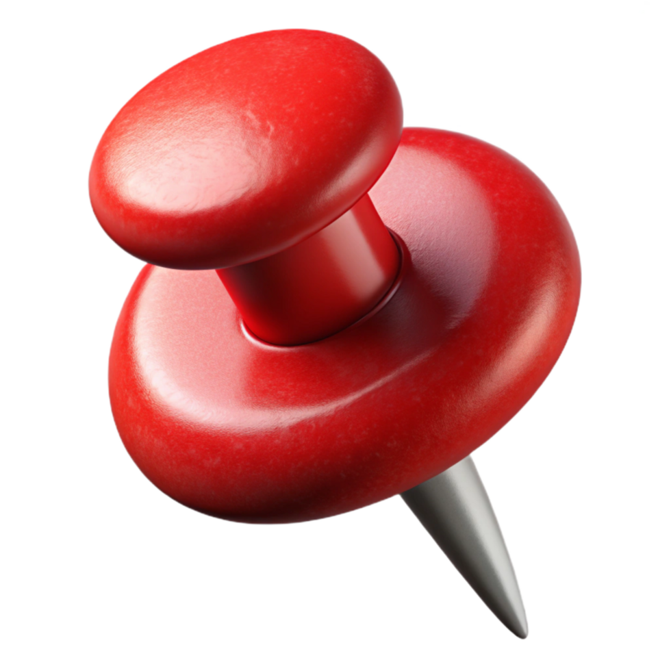 wonderful rustic Push Pin Red Cutout detailed png