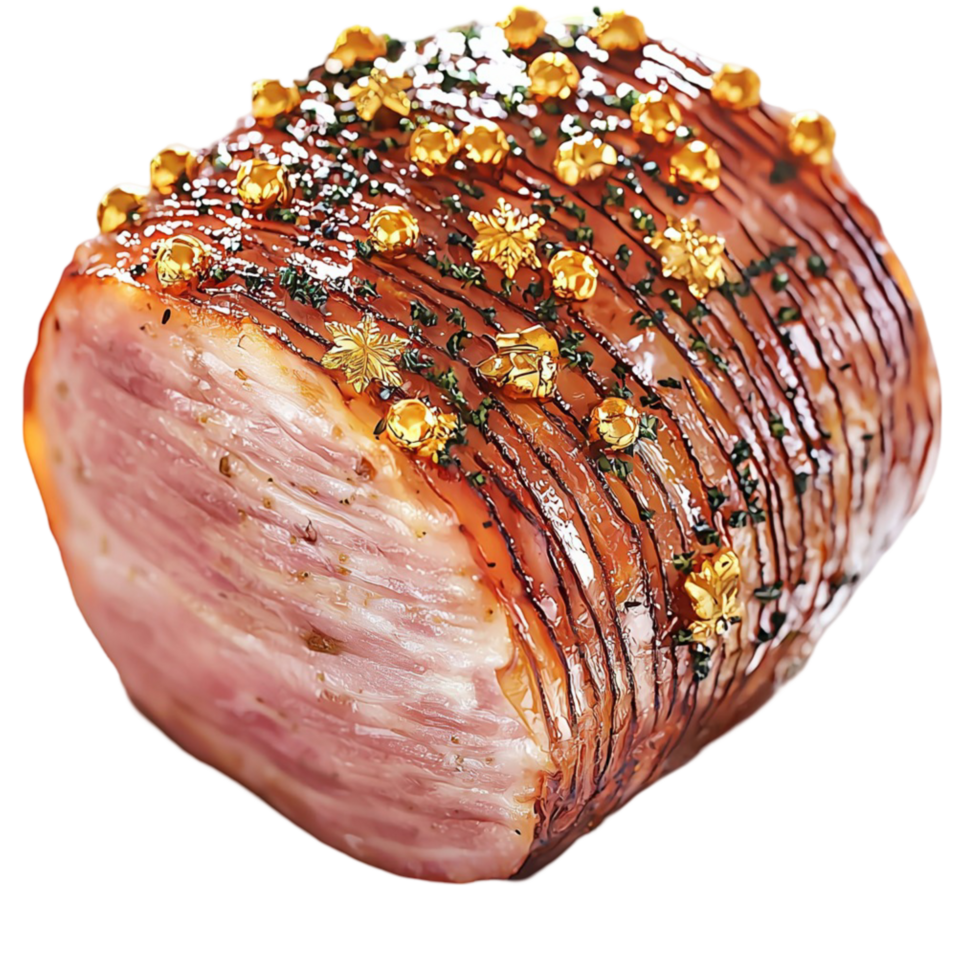 Roasted ham honey glaze spices png