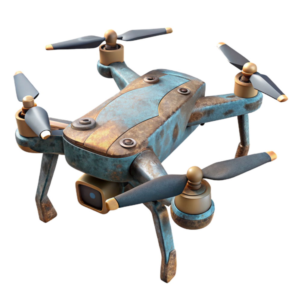 beautiful rustic Quadcopter Drone Angled View Cutout genuine png