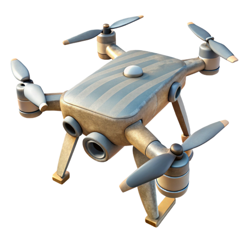 elegant abstract Quadcopter Drone Angled View Cutout professional png