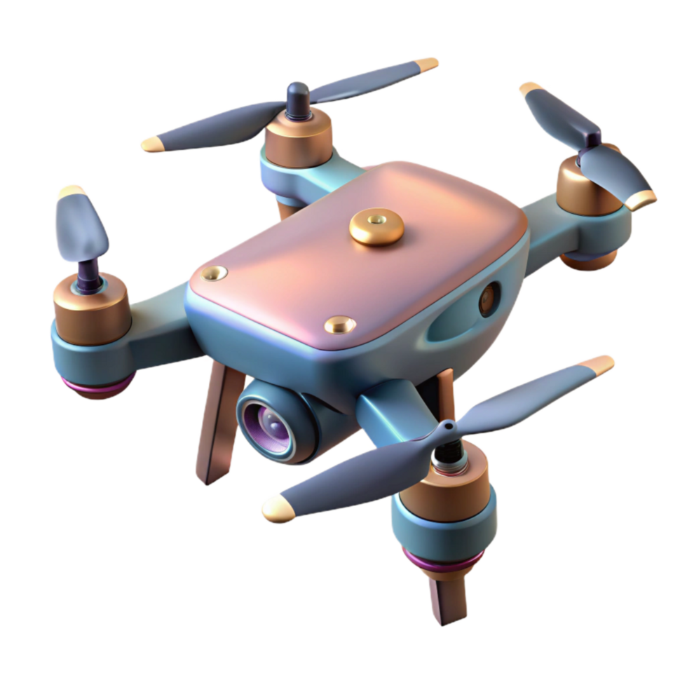 wonderful rustic Quadcopter Drone in Motion Transparent premium png
