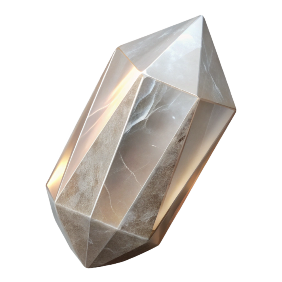 stunning creative Quartz Crystal Point Clear Facets Cutout high resolution png