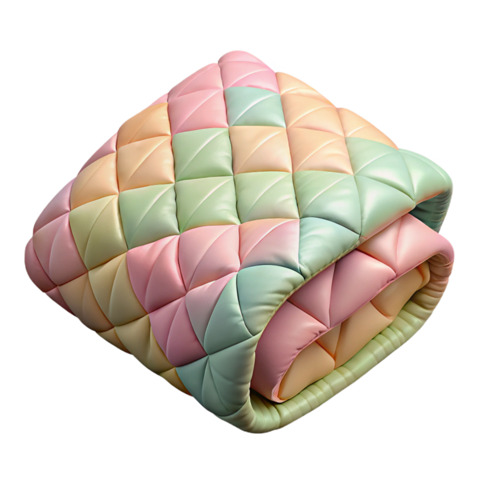 magnificent modern Quilted Baby Blanket Pastel Colors Cutout with Soft Texture high resolution png
