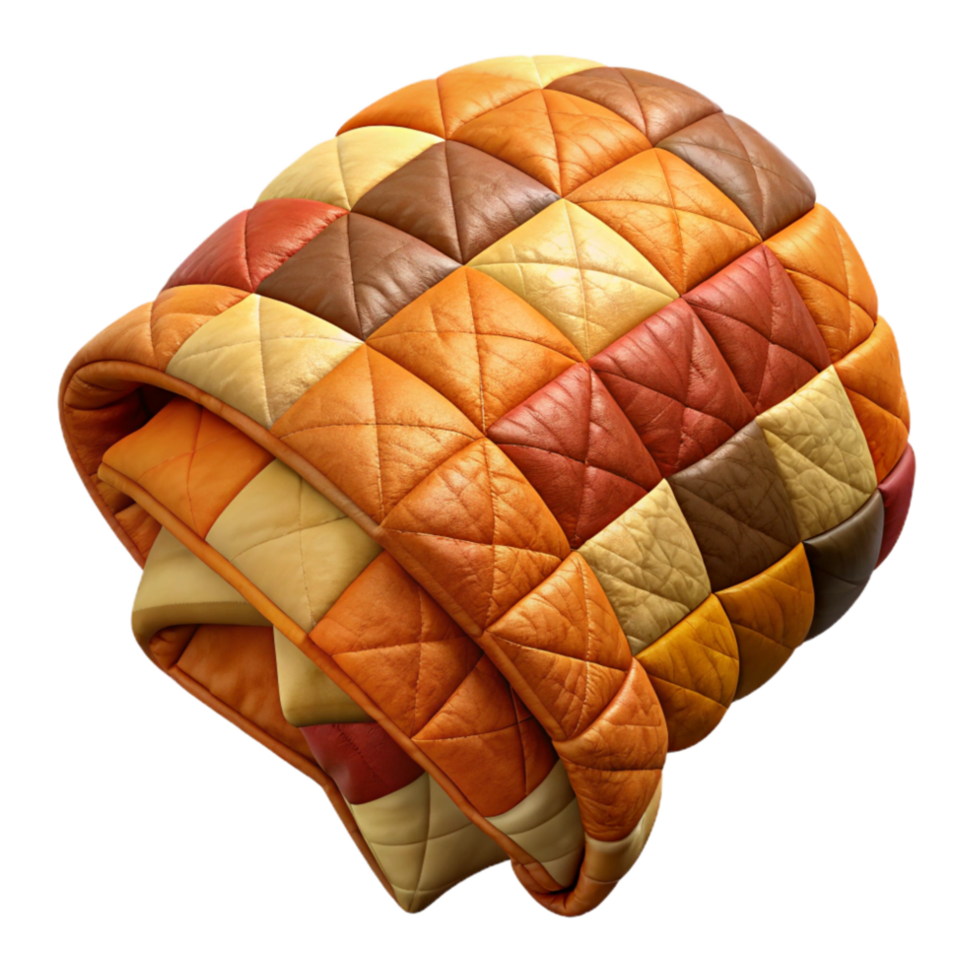 extraordinary modern Quilted Blanket Patchwork Design with Warm Colors high quality png
