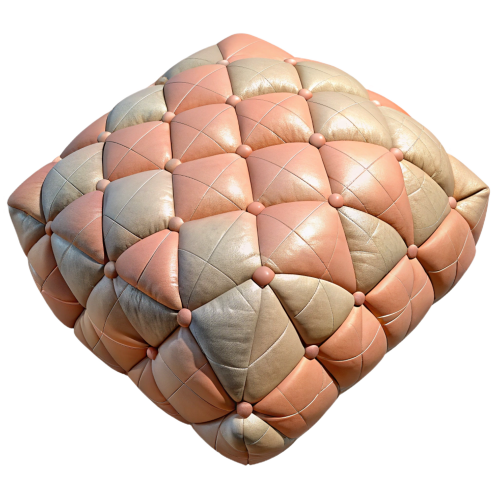beautiful modern Quilted Cushion Square Shape with Soft Colors professional png