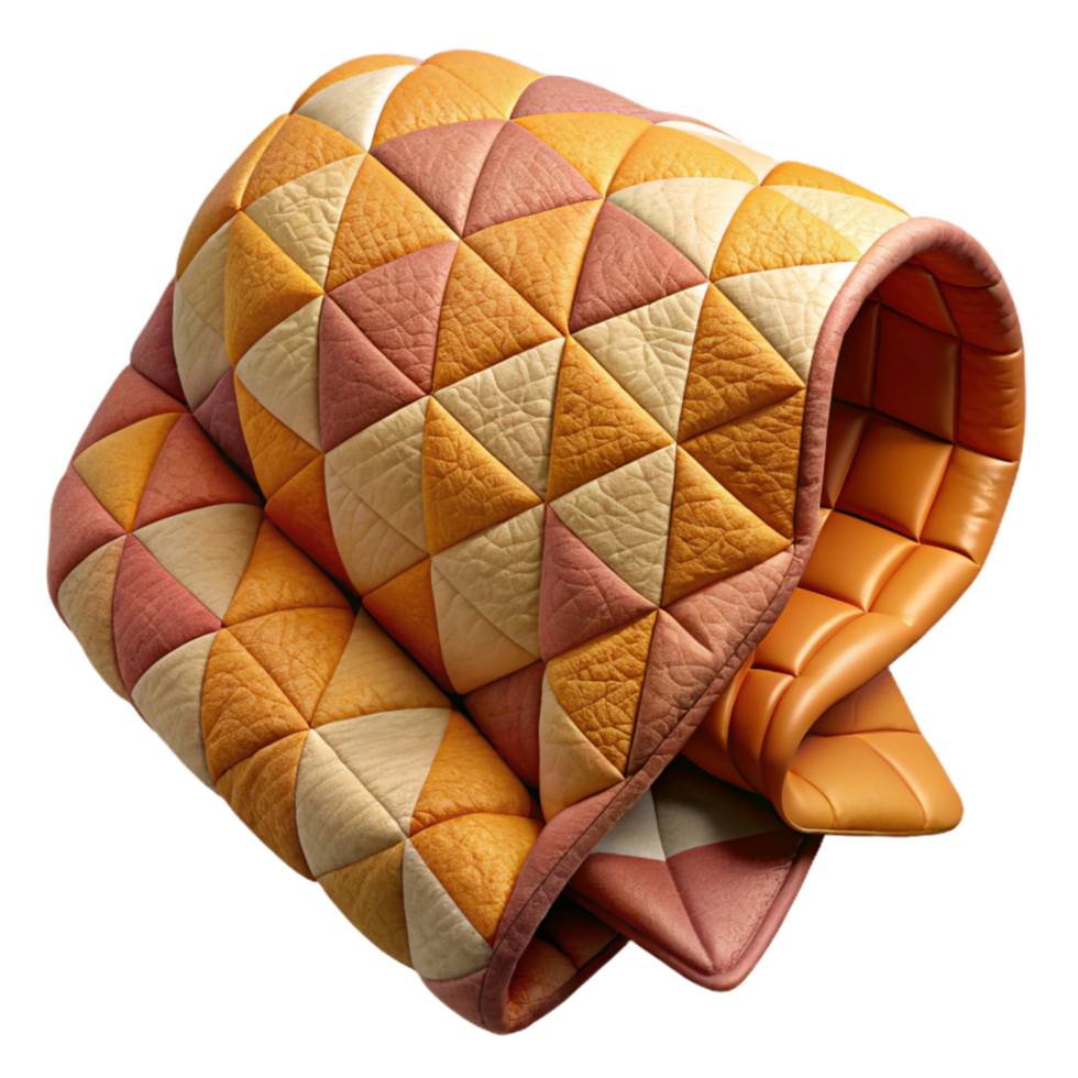 extraordinary abstract Quilted Patchwork Blanket Warm Colors Isolated professional png