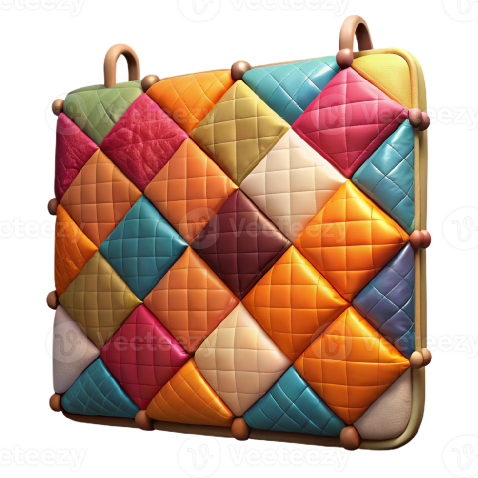 wonderful abstract Quilted Wall Hanging Patchwork Design with Bright Colors professional png