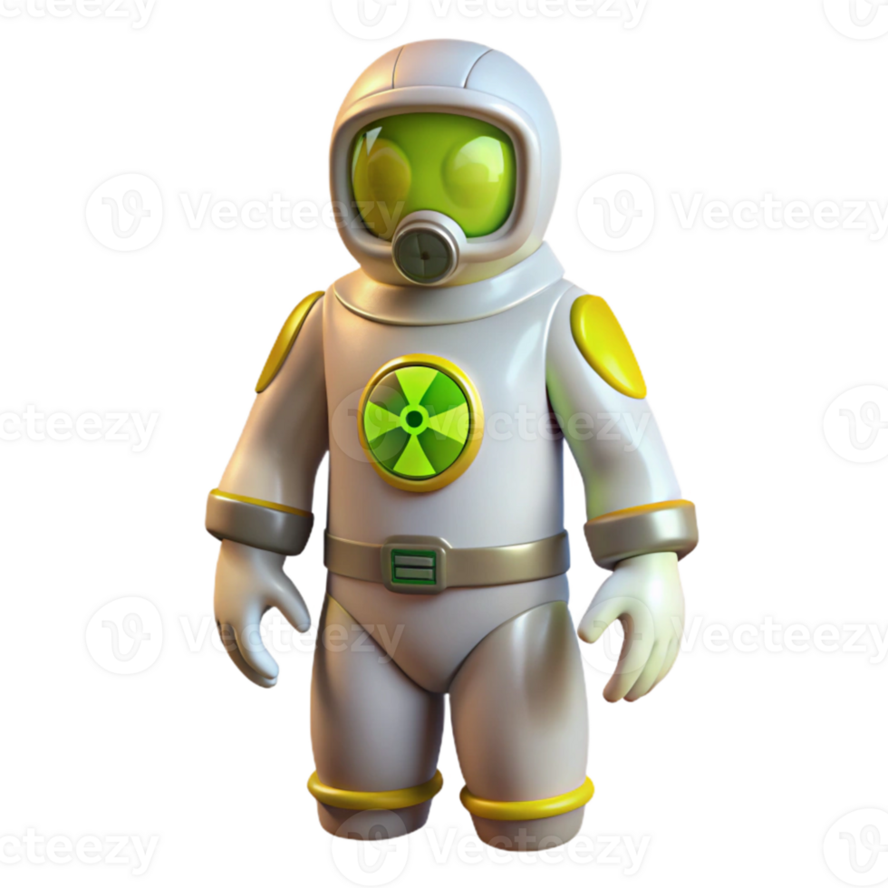 impressive artistic Radiation Suit White Protective Transparent Background high quality png