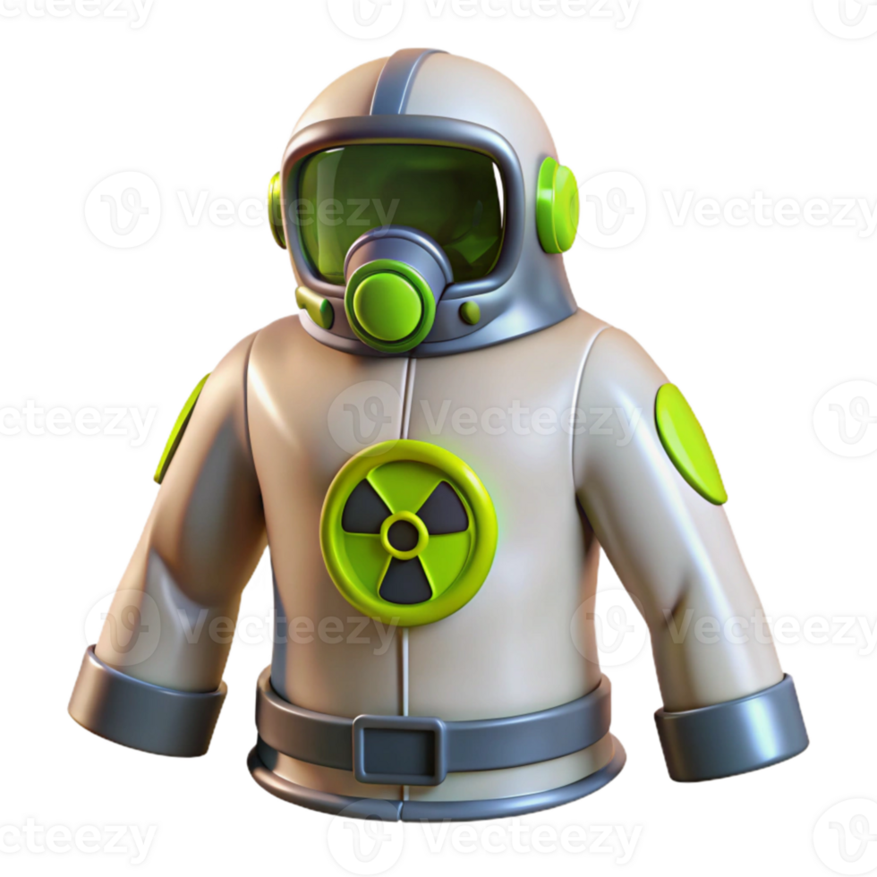 extraordinary vintage Radiation Suit White Protective Transparent Background png