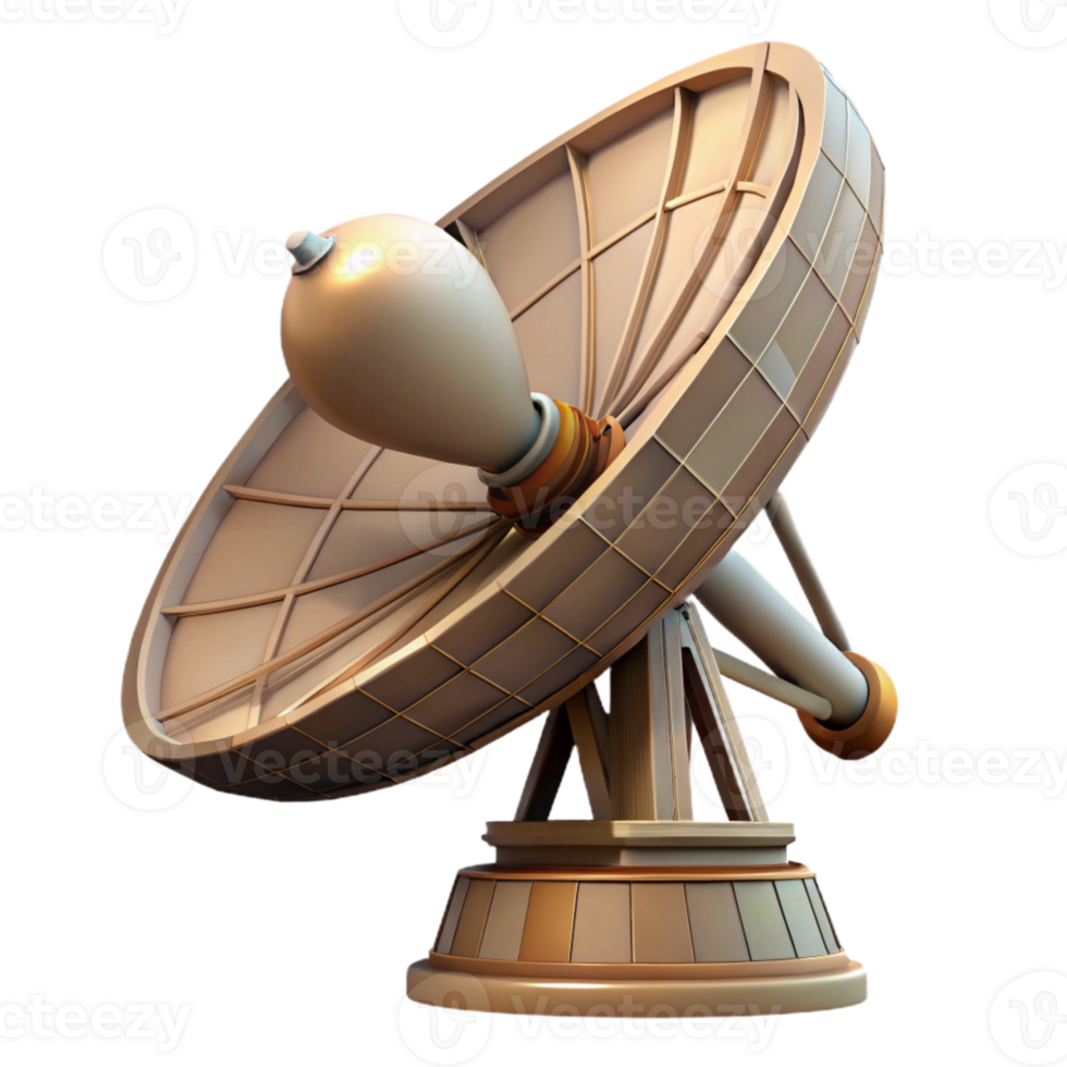 vibrant classic Radio Telescope with Large Antenna high resolution png