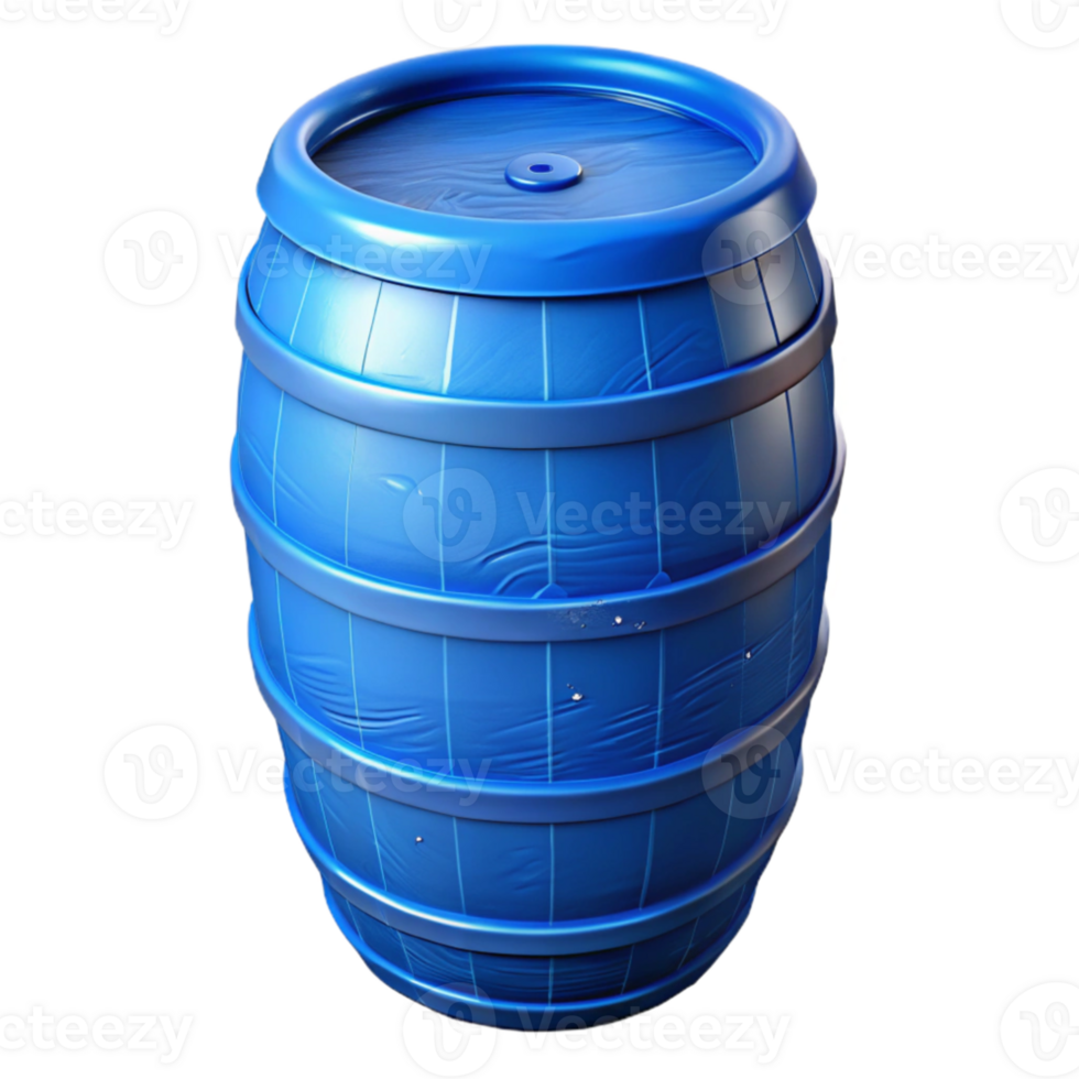stunning rustic Rain Barrel Blue detailed png