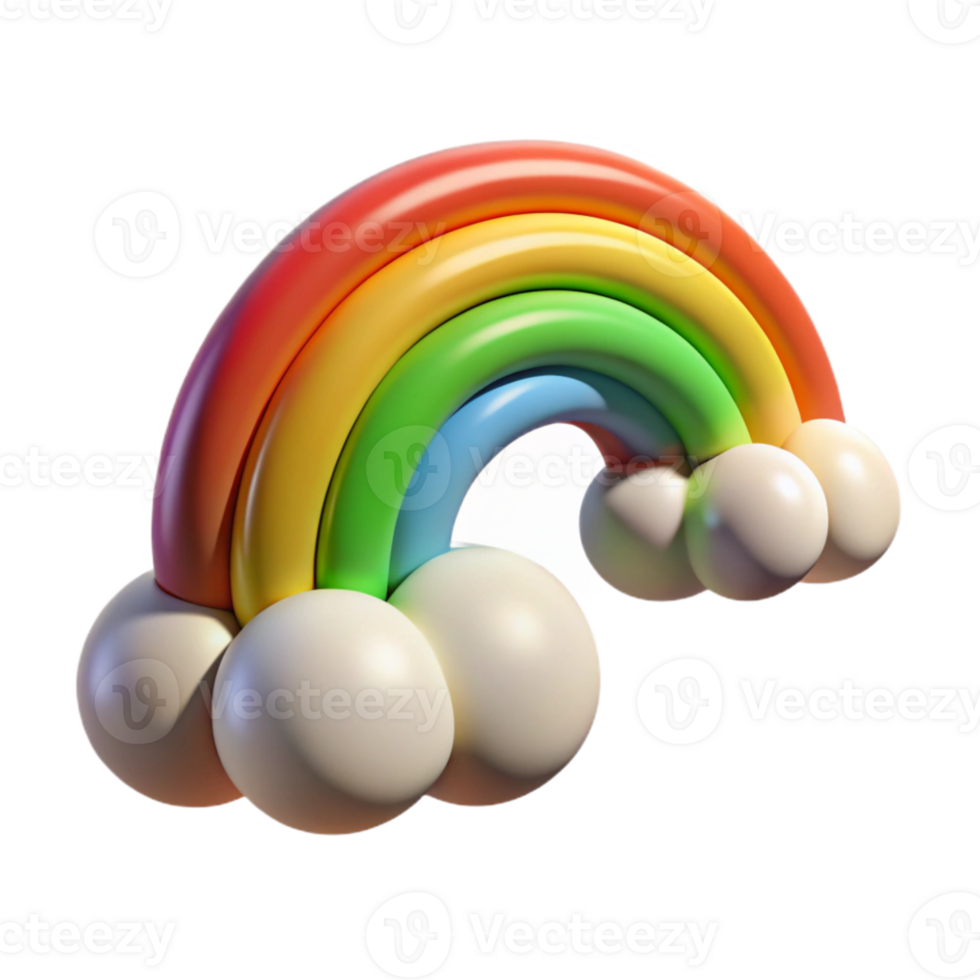 vibrant abstract Rainbow After Storm Fading Transparent Background Cutout professional png