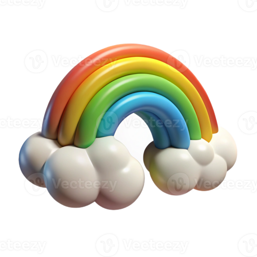 impressive creative Rainbow After Storm Fading Transparent Background Cutout professional png