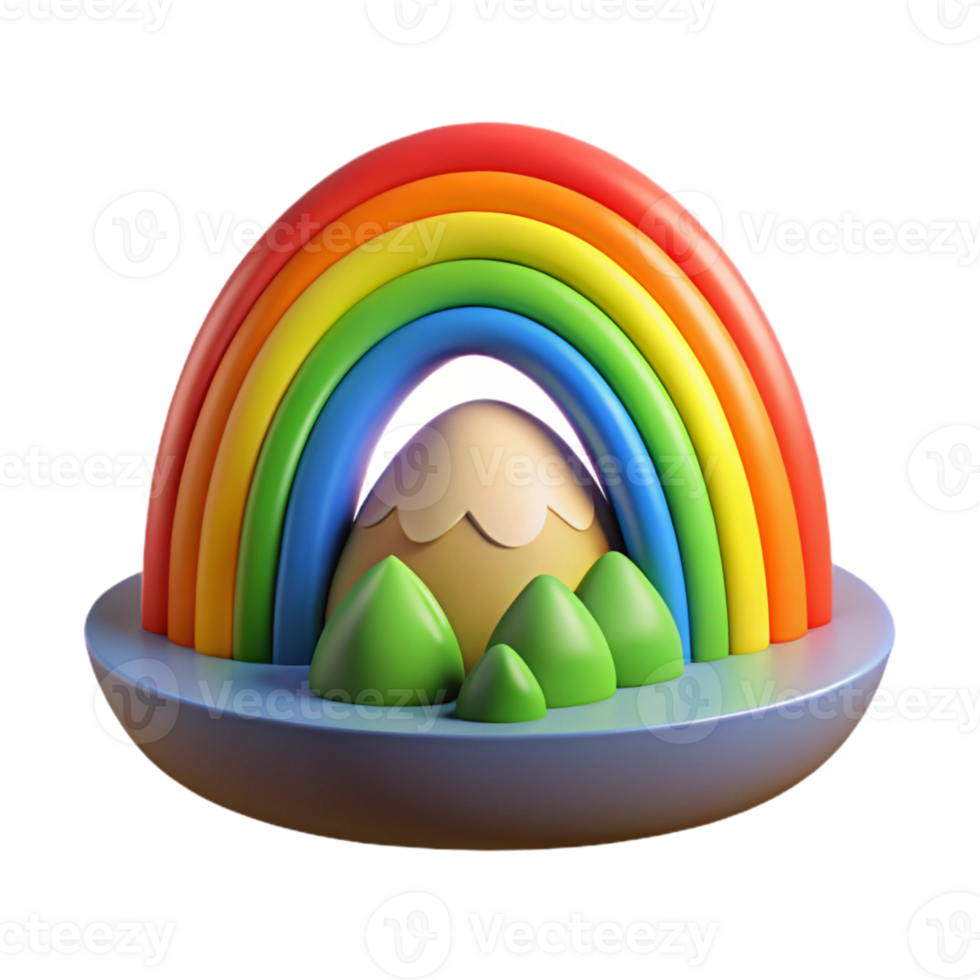 stunning classic Rainbow Arcing Over Landscape png