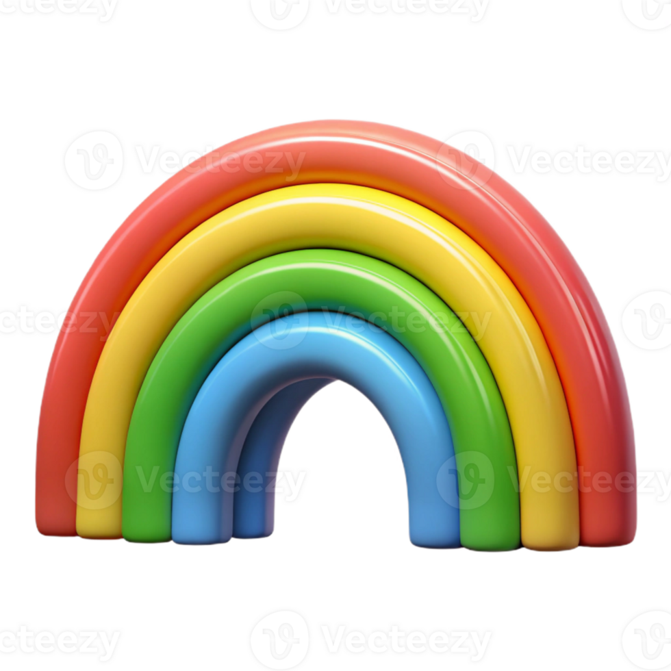 vibrant traditional Rainbow Double Arched Colorful Transparent Background authentic png