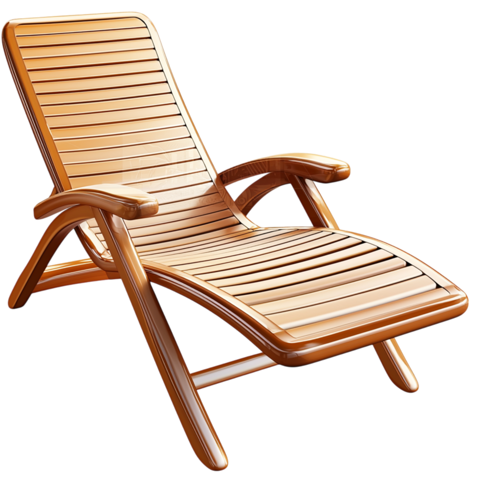 Wooden reclining chair a comfortable curved design png