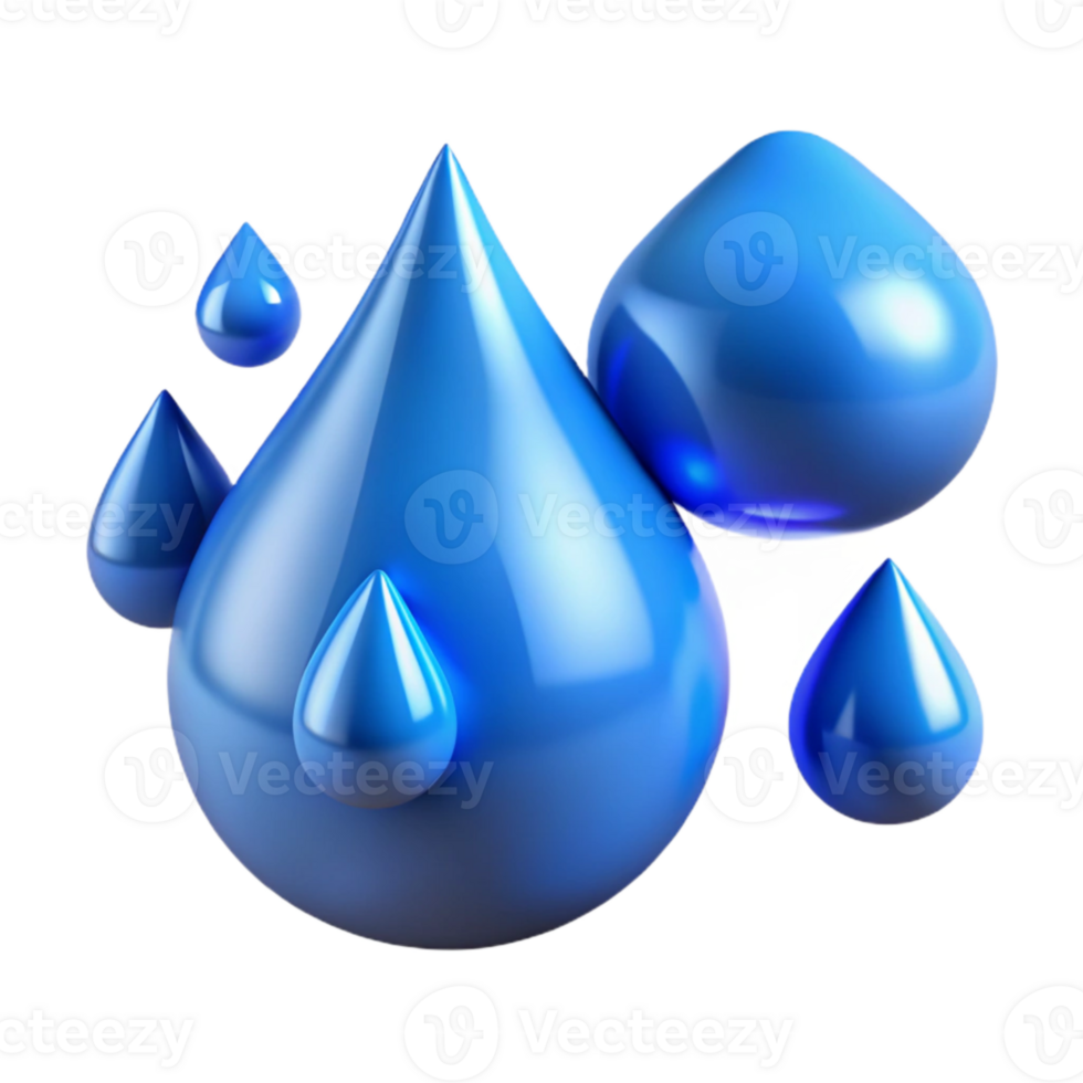 elegant vintage Rain Drops Blue Background Cutout exclusive png