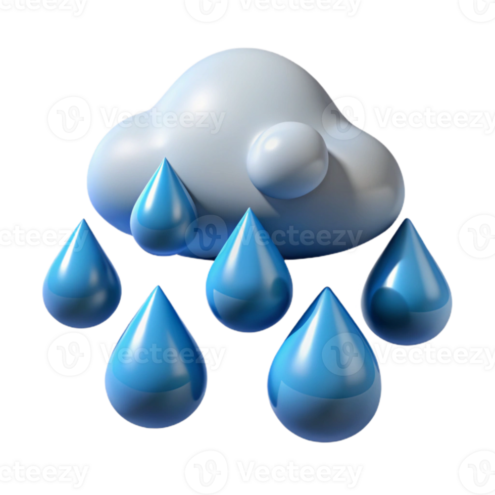 elegant modern Rain Drops Falling Transparent authentic png