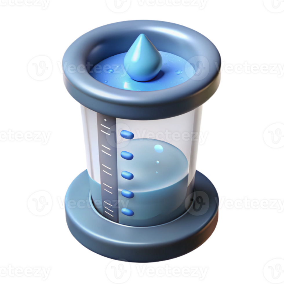 impressive creative Rain Gauge Filled Water Clear Cutout professional png