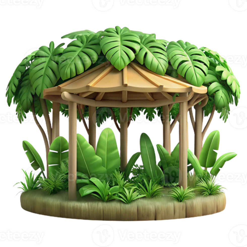 extraordinary artistic Rainforest Canopy Dense Vegetation Cutout Transparent Background professional png