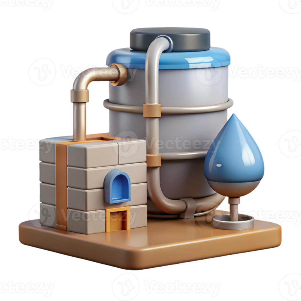 dramatic vintage Rainwater Harvesting System Diagram Cutout professional png