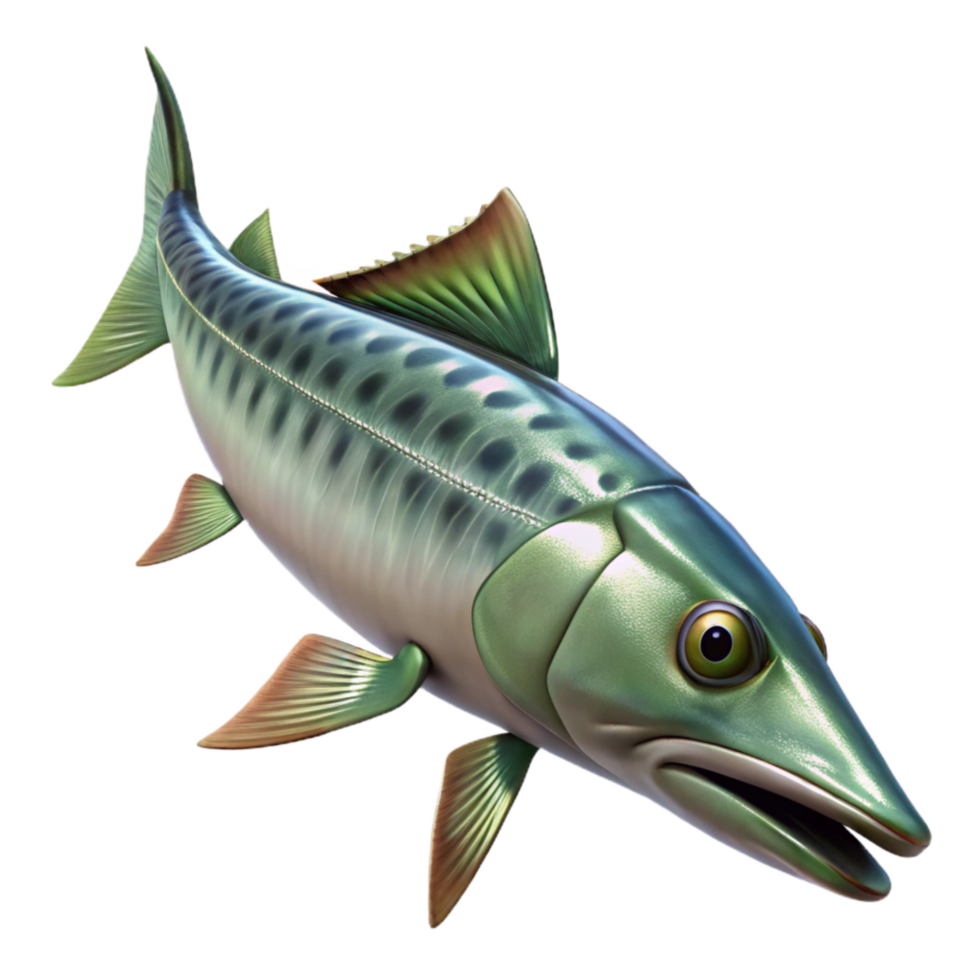 serene classic Realistic Barracuda with Transparent Background premium png