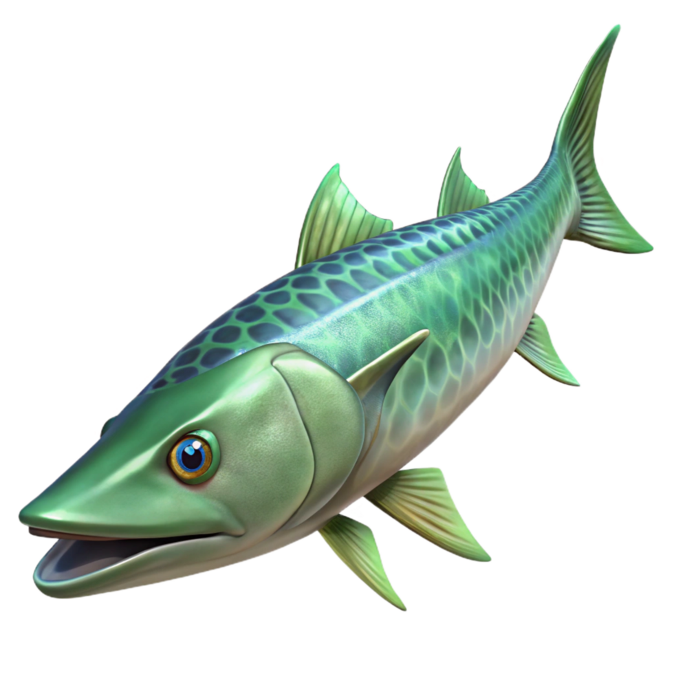 extraordinary abstract Realistic Barracuda with Transparent Background authentic png
