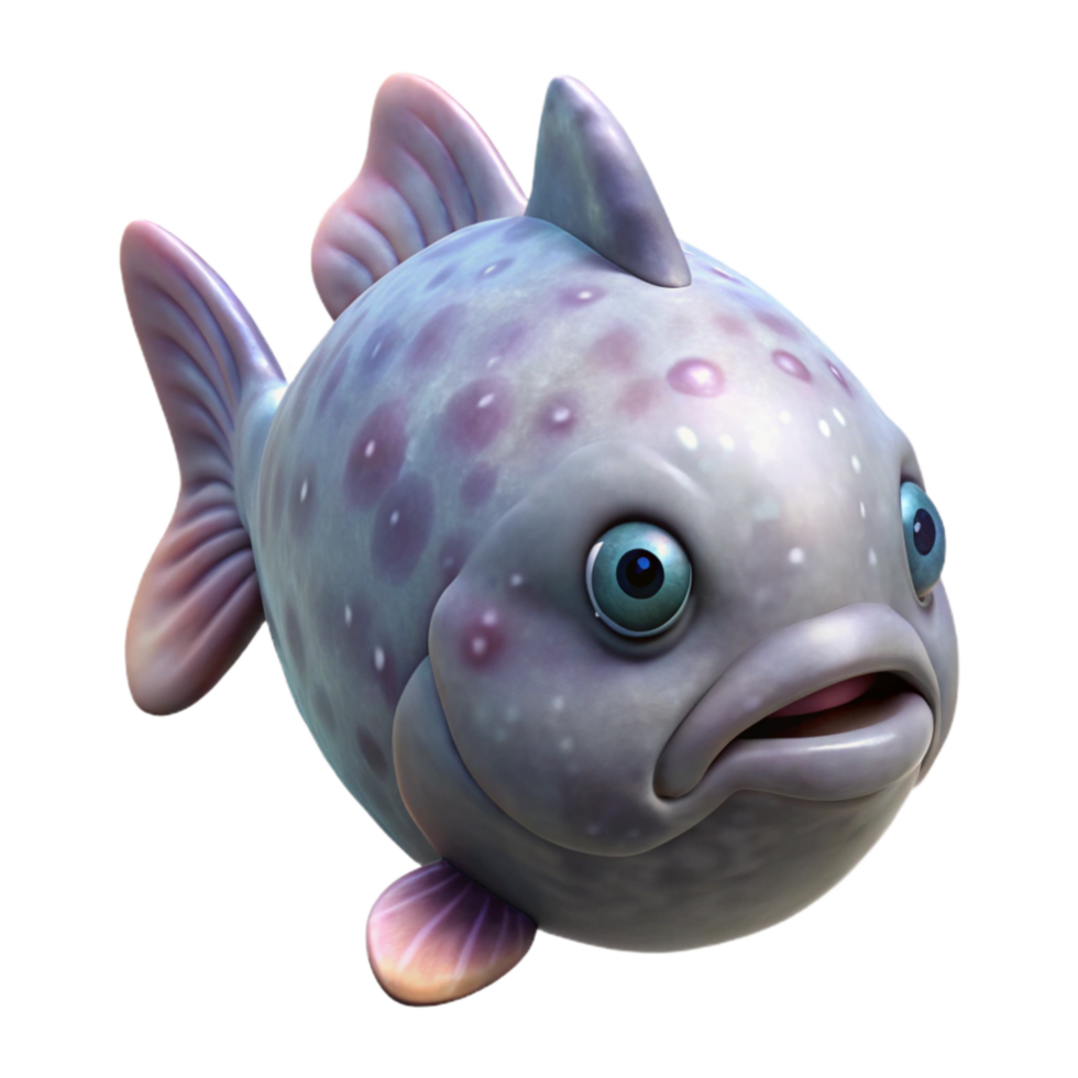 extraordinary traditional Realistic Blob Fish with Transparent Background high resolution png