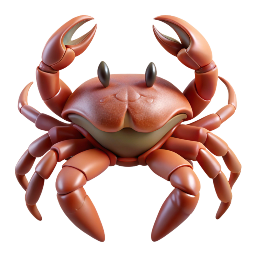 vibrant contemporary Realistic Crab Cutout Isolated genuine png