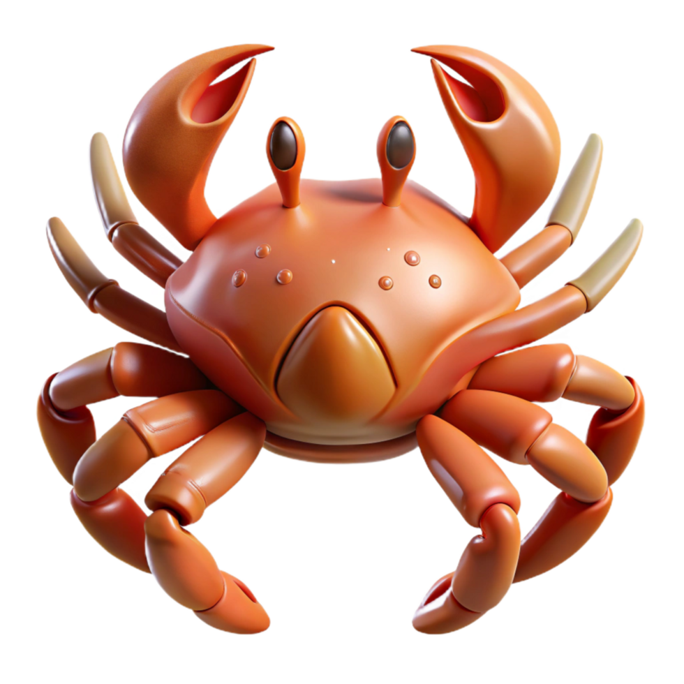 impressive abstract Realistic Crab Cutout Isolated genuine png