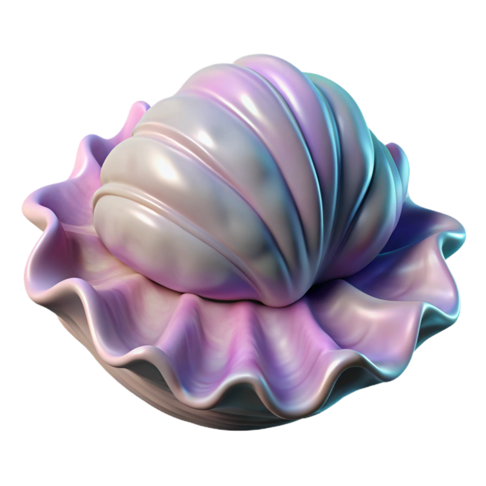 elegant minimalist Realistic Giant Clam with Transparent Background detailed png