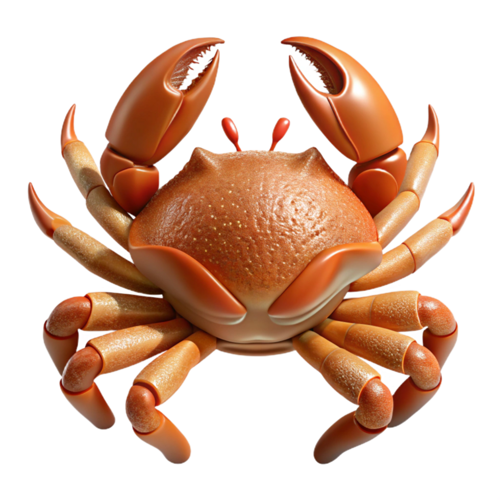 serene contemporary Realistic Crab Cutout Isolated exclusive png