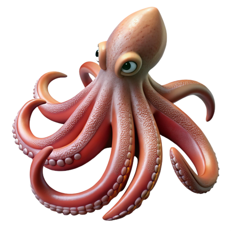 magnificent vintage Realistic Giant Squid Tentacle with Transparent Background professional png