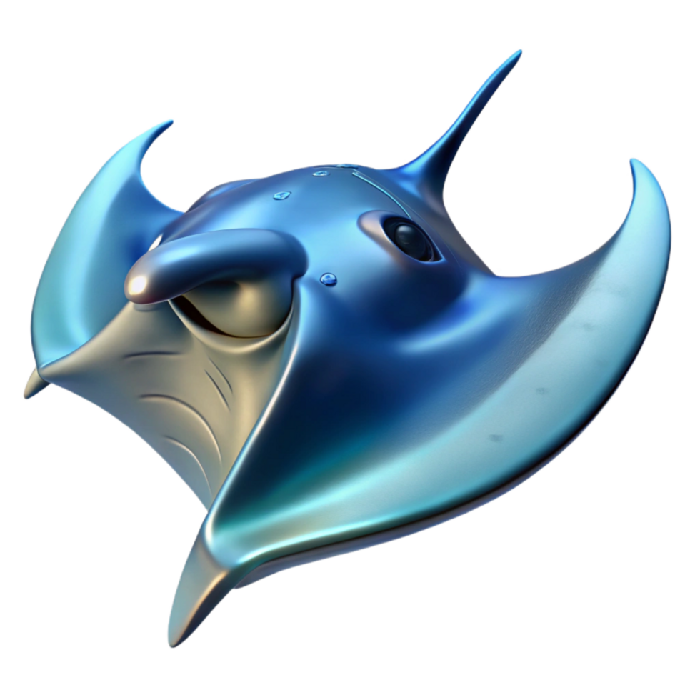 wonderful creative Realistic Manta Ray Cutout Isolated high quality png
