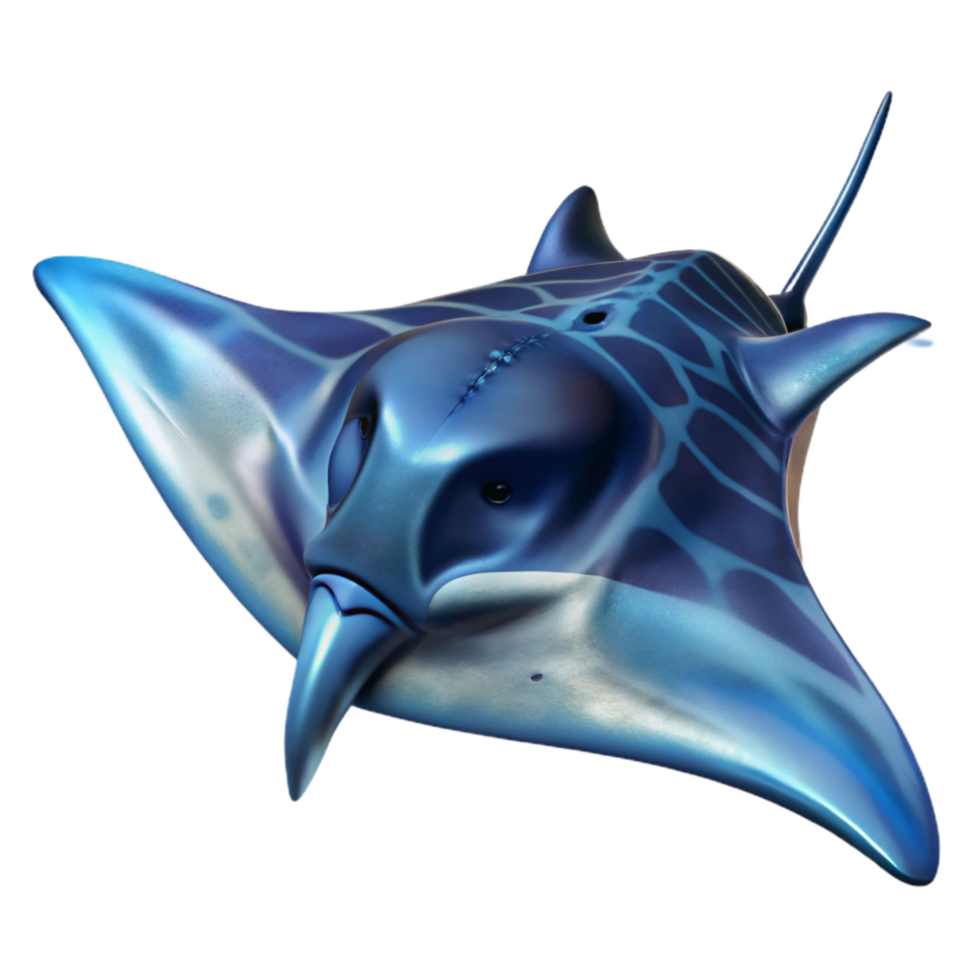 vibrant modern Realistic Manta Ray Cutout Isolated high resolution png