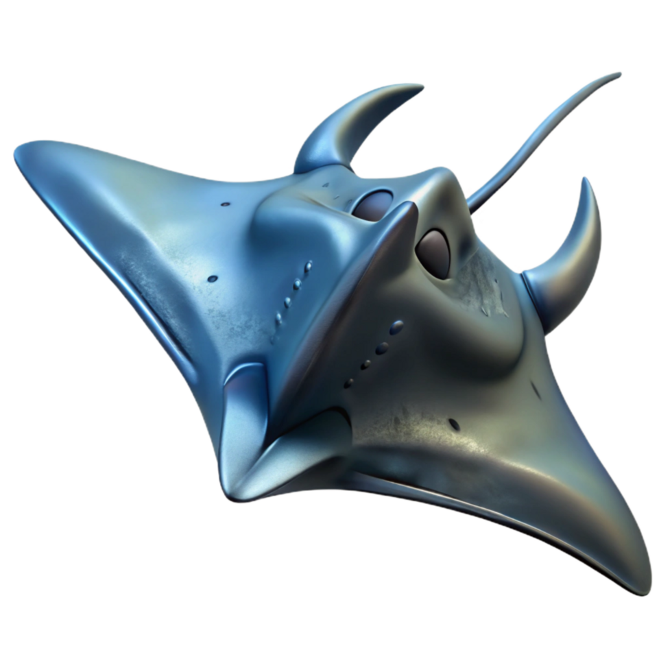 serene abstract Realistic Manta Ray Cutout Isolated professional png