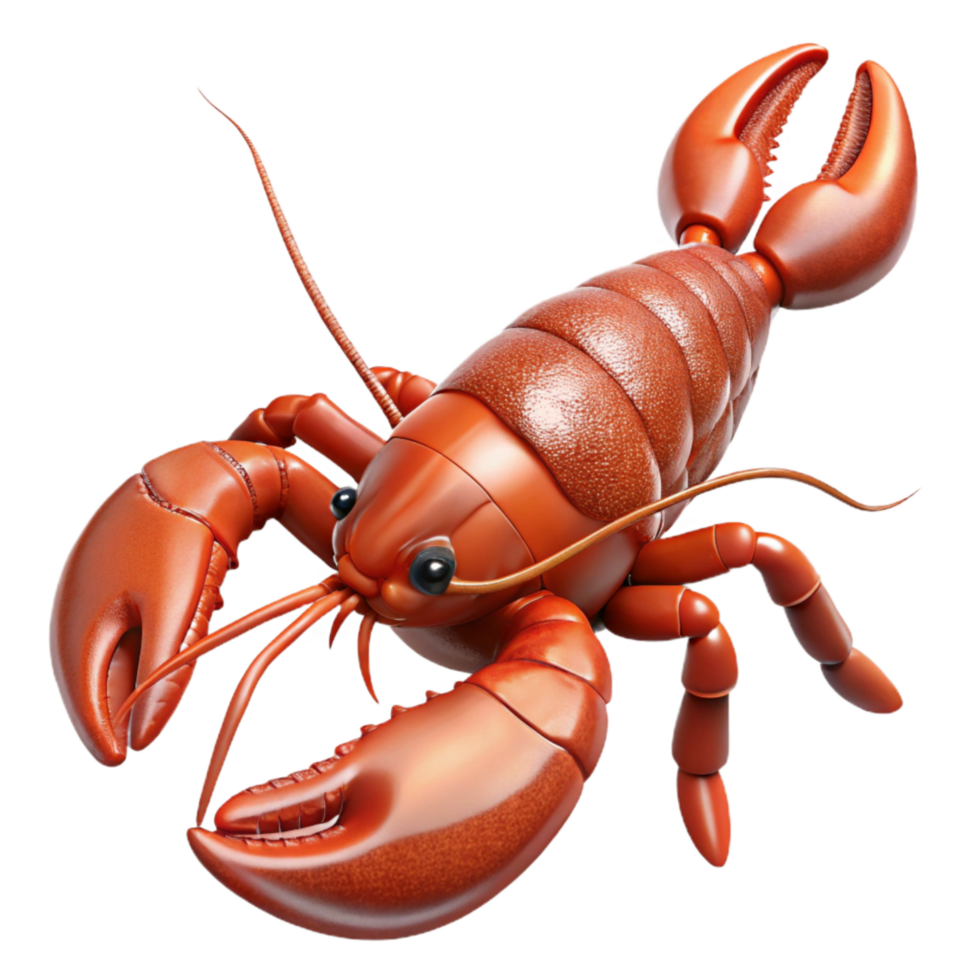 wonderful minimalist Realistic Lobster with Transparent Background authentic png