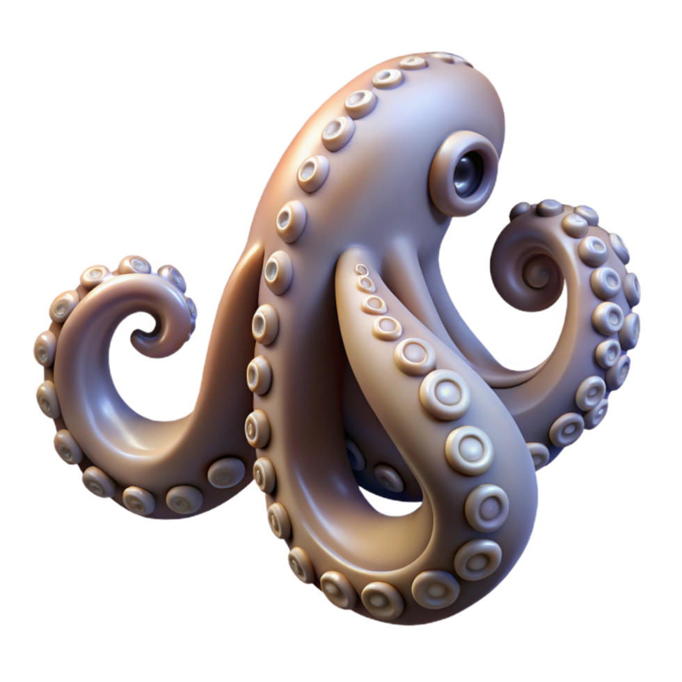 elegant vintage Realistic Octopus Tentacle with Transparent Background png