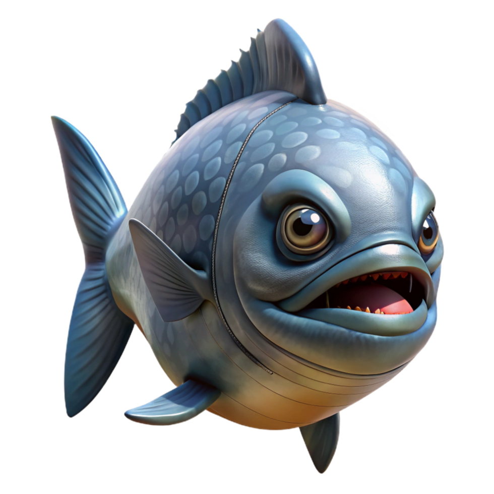 beautiful creative Realistic Piranha with Transparent Background original png